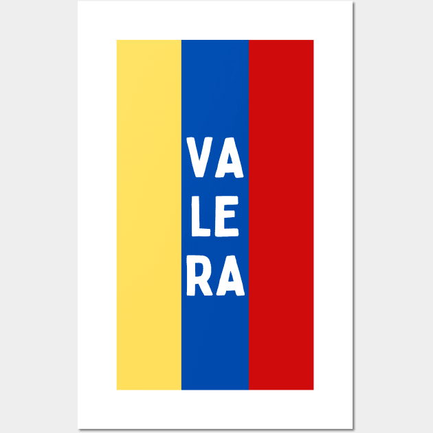 Valera City in Venezuelan Flag Colors Vertical Wall Art by aybe7elf